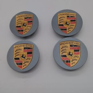 Porsche Set Of 4 Wheel Center Caps Stuttgart Shield -PA6-M20+GF106
